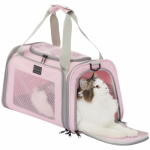 PETSFIT 猫 キャリー バッグ ペットキャリー バッグ？ 犬 キャリーバッグ 中・大型猫用・小型犬・うさぎ用 変形しない 車載/ドライブ/キ