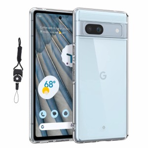 Google Pixel 7A ケース カバー クリア TPU 耐衝撃 指紋防止 ストラップホール付属 ネックストラップ付 軽量 黄変防止 Qi充電 放熱性が 