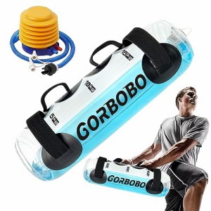 Gorbobo ウォーターバッグ 体幹トレーニング 30kg 筋トレ器具 コアトレーニング ウォーターダンベル バーベル フットポンプ付き 初心者 