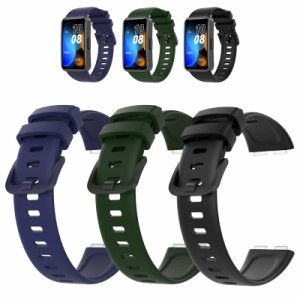 Simpeak HUAWEI Band 8/Band 9 対応 バンド 替えベルト 3色セット ソフトシリコン製 交換バンド クイックリリース機能