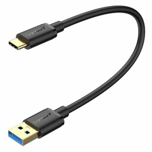 SUNGUY USB Type C ケーブル 0.3M USB3.1 Gen2 10Gbps データ転送 18W急速充電 USB-A to USB-C 短い 30cm 金メッキコネクタ タイプ c コ