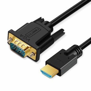 CHLIANKJ HDMI VGA 変換ケーブル, HDMI？オス？to？VGA？オス 1080p@60Hz 金メッキコネクター, PC、 モニター、 プロジェクター、 PS4、H