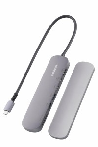 エレコム USB Type-C ハブ ドッキングステーション 7-in-1 デスク固定用スタンド付 PD対応 100W USB3.1 Gen1×2ポート HDMI×1ポート USB