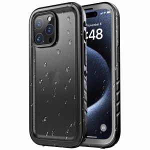 SPORTLINK i Phone 15 Pro 用 防水ケース i Phone 15 Pro 用 耐衝撃 ケース 完全防水 IP68防水等級 防雪 防塵 耐衝撃 360°全面保護 QI充