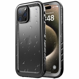 SPORTLINK i Phone 15 Pro Max 用 防水ケース i Phone 15 Pro Max 用 耐衝撃 ケース 完全防水 IP68防水等級 防雪 防塵 耐衝撃 360°全面