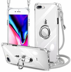 PAILAIMEN i Phone 7 plus/i Phone 8 plus ケース クリア ネック リング付き ショルダー 耐衝撃 対応 アイフォン7 plus /8 plus スマホケ