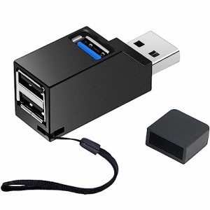 USBハブ USB3.0+USB2.0*2ポート 拡張 3ポートコンボハブ 超小型、軽量 高速転送、携帯便利 、USBメモリ/USBイヤホン/Macbook等其他？？US