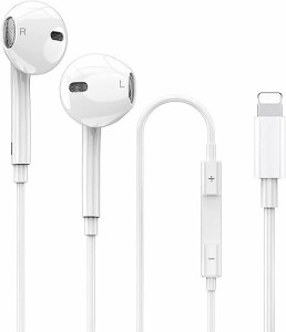 i Phone イヤホン有線 MFi正規認証品 有線 イヤフォン純正 HIFI透明な音質 重低音 マイク付き 通話対応 音量調整 ヘッドホン コンパクト