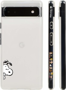 スヌーピー Google Pixel 6a 用 ケース サイドデザイン スマホケース グーグ ルピクセル 6a 萌えキャラ可愛い スマートフォンケース カバ