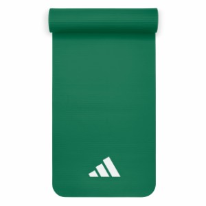 adidas(アディダス) フィットネスマット/ヨガマット 10mm ダークグリーン 183cm x 61cm NBR素材 キャリーストラップ付 ADMT-11015DG