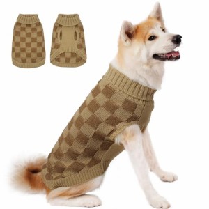 ThinkPet 大型犬用セーター - 犬用クリ スマスセーター 大型犬用 女の子 男の子用 - 犬用服 ニット 暖かくて柔らかい 寒い季節用 (大きな