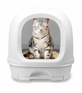 [送料無料]【ネット限定】デオトイレ 猫用 トイレ フード付き 本体セット シルキーホワイト おしっ
