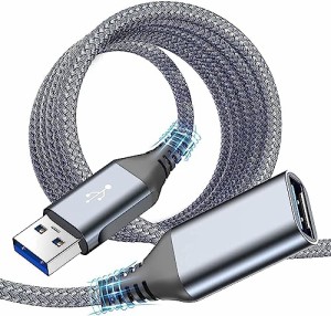 USB 延長ケーブル 3M,USB 3.0 延長ケーブル 5Gbps高速データ転送 AviBrex usb 延長 USB3.0規格 タイプAオス - タイプAメス USB 延長コー
