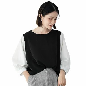 Pawinpaw ブラウス レディース シャツ 七分袖 半袖 夏服 レディース ス【チェック柄 柔らか 着痩せ かわいい】カットソー 普段着