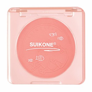 SUIKONE チーク ナチュラル 単色チーク パウダーチーク 内側から滲むように発色 血色感 高密着 人気コスメ コンパクト 高発色 毛穴 (S06#