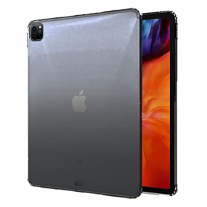 Asgens iPad Pro 12.9 インチ 2022 ケース、ブラッククリアシリコンケース柔軟なソフト TPU シリコン保護カバー 2022 iPad Pro 12.9 イン