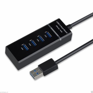 usb ハブ 3.0 4ポート 増設 usbポート usb 延長ケーブル USB拡張 5Gbps 高速転送 ノートPC対応 小型 軽量 在宅勤務 Windows 7/ 8/9/10 Vi