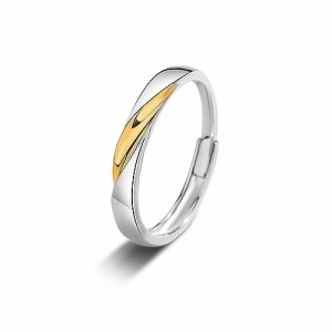 MIKAMU 愛の証 ペアリング ジュエリーレディースリング メンズリング シルバー925 純銀製 キラキラ 結婚指輪 婚約指輪 2個 セット カッ
