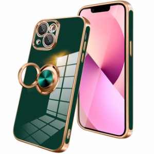 i Phone 14 ケース リング付き スマホケース iphone 14 耐衝撃 メッキ加工 TPU 携帯カバー 車載ホルダー 360度回転 多機能 スタンド機能 