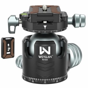 WEYLLAN 自由雲台 360°回転可能 小型 軽量ボール雲台 耐荷重25KG 44mmパイプ径採用 持ち運び便利 小型ボール雲台 高安定性小型三脚 写真