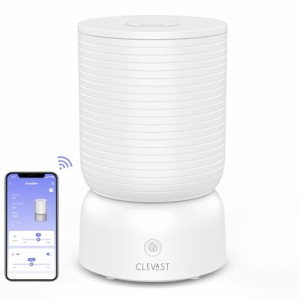 CLEVAST スマート 加湿器 大容量 3L 【遠隔操作 ＆ 湿度レベル・ミスト強度調整 ＆ 自動オン・オフ】 超音波式 アロマ 加湿器 吹出口360