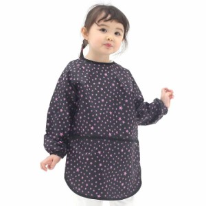 プリエ 子供用 キッズ ユニセ ックス 防水 絵画 スモック エプロン1歳-10歳用 (S-XXL size), Black Pink Star (51-XL)