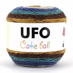 UFO Cake Ball ケーキボール グラデーションマルチカラー アクリル ウール 毛糸 200g, 350m col.04