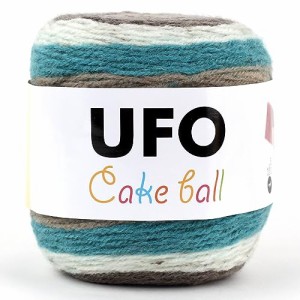 UFO Cake Ball ケーキボール グラデーションマルチカラー アクリル ウール 毛糸 200g, 350m col.03