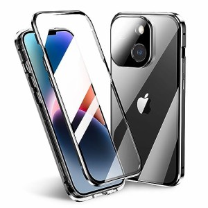 ロック付き i Phone13 Pro Max ケース 全面カバー カメラ保護 フルカバー ガラスフィルム付き マグネット式 i Phone13Pro Max 両面ケース