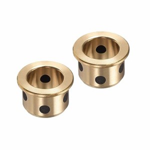 Kozelo 2個 フランジス リーブベアリング 10 mm x 13 mm x 10 mm 自己潤滑ブッシング 機器用 フランジ径16 mm フランジ厚さ1.5 mm 真鍮