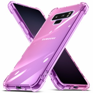 Galaxy NOTE9ケース 耐衝撃 クリア tpu 透明 スリム 薄型Galaxy NOTE9 カバーシリコン 指紋防止 米軍MIL規格取得 衝撃吸収 滑り止め カメ