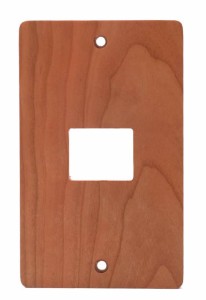 天然木 スイッチ カバー 電気 スイッチプレート コンセントプレート 木目 BSC00001 (1連1口)