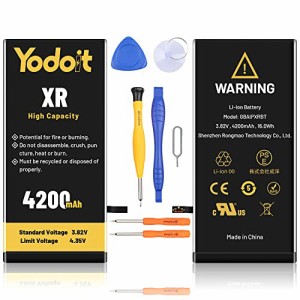 Yodoit i Phone XR バッテリー 4200mAh 大容量工具セット 0サイクル PSE 認証 修理 互換キット