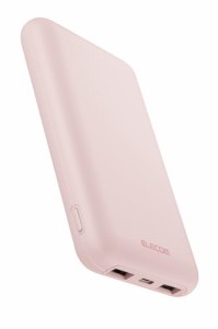 エレコム モバイルバッテリー 大容量 10000mAh USB PD対応 20W Type-C×1 USB-A×2 ケーブル付属 【 iPhone Pixel OPPO NINTENDO SWITCH 