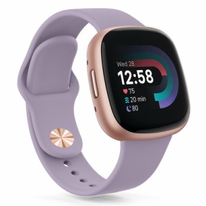 バンド for Fitbit Versa4 ベルト Versa3 バンド フィットビットSense/Sense 2 ベルト, シリコン交換バンド 交換ベルト 柔らかい シリコ