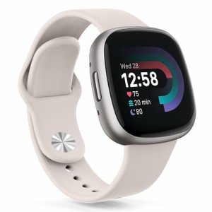 バンド for Fitbit Versa4 ベルト Versa3 バンド フィットビットSense/Sense 2 ベルト, シリコン交換バンド 交換ベルト 柔らかい シリコ