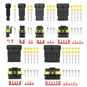 108 個セット防水 コネクター コネクタ1-6 P 防水HID密封電線コネクタ自動車コネクタカード オス＆メス防水コネクタ 防水電気端子