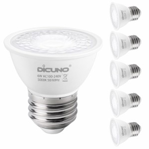 DiCUNO LED電球 E26口金 スポットライト 6W 60W形ハロゲン電球相当 昼白色 5000K 660lm LEDスポットライト 広角60° 高輝度 Ra90 AC100-2