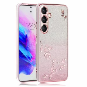 JOOBOY Galaxy A54 5G ケース メッキ加工 花柄 ソフトケース TPU 薄型 おしゃれ かわいい 衝撃吸収 ブランド ギャラクシーA54 携帯カバー