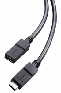 エレコム USB Type C 延長ケーブル 1m USB3.2(Gen1) 5Gbps PD 60W対応 ブラック MPA-ECECC10BK