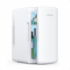 AstroAI 冷蔵 庫 小型 6L ミニ冷蔵 庫 小型冷蔵 庫 保温 冷温庫 バージョン2.0 化粧品 省エネ AC/DC給電 保温 保冷 家庭 車載2電源式 ポ