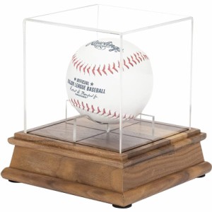 サインボールケース 野球 ホームラン野球ボールケース 野球劣化を防止する アクリル 木製台座 コレクションケース大切な記念ボールやホー