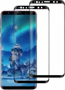 【2枚セット】Galaxy S9 ガラスフィルム 指紋認証対応 3D曲面 全面保護 ギャラクシーS9 SCV38 SC02K 強化ガラスフィルム フィルム 日本素