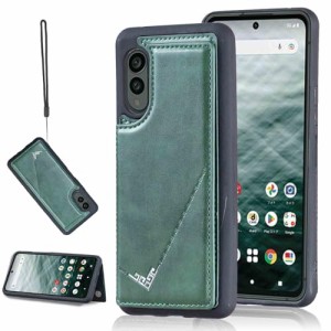 【Aqier】カバー 用 arrows N F-51C docomo ケースカード （ダルグリーン) アローズn ドコモf51c スマホケース 背面カード 収納 軽量 多