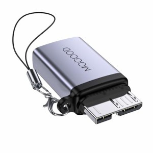 MOGOOD Micro B 3.0アダプタ Micro B to TYPE C変換アダプター USB3.0 Cメス マイクロBオスアダプタ マイクロB USB Cメスデータアダプタ 