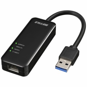 バッファロー 有線LANアダプター Giga Type-A USB3.2(Gen1)対応 日本 【 macOS/Nintendo Switch 動作確認済み 】 ブラック LUA5-