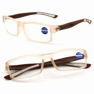 ESAVIA 老眼鏡 おしゃれ 軽量 老眼用メガネ レディース メンズ ブルーライトカット リーディンググラス スポーツ式 携帯用 ケース付き 