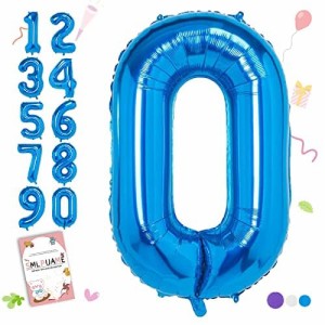 数字 バルーン 40インチ 大きい バースデーバルーン【数字0】 ナンバーバルーン 誕生日 風船 バースデー 飾り アルミ風船 約90cm ビッグ 