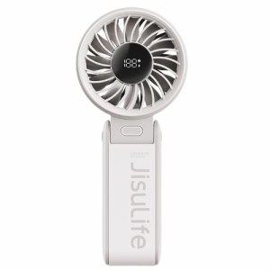 JISULIFE ハンディファン 手持ち扇風機 LED電池残量表示 3600mAh大容量 最大13時間動作 5段階風量調節 充電式USB扇風機 携帯扇風機 小型 
