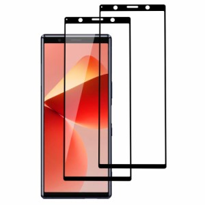 DZHFU【2枚入り】 Xperia 5 用 ガラスフィルム 高透過率 全面保護 SOV41 SO-01Mフィルム エクスペリア 5 強化ガラス 液晶保護フィルム 指